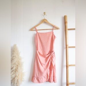 Cotton On Pink Floral Mini Wrap Front Dress